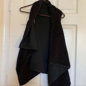 reversible faux fur vest